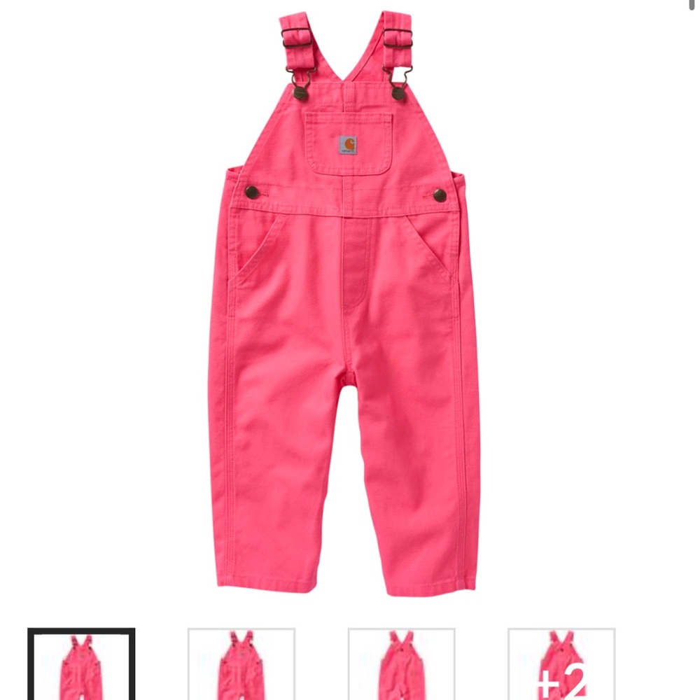 Carhartt Kids Bright Pink Overalls
